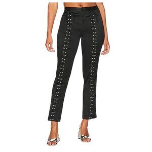 Song of Style from Revolve black Ewan lace up skinny fit trouser pants size M